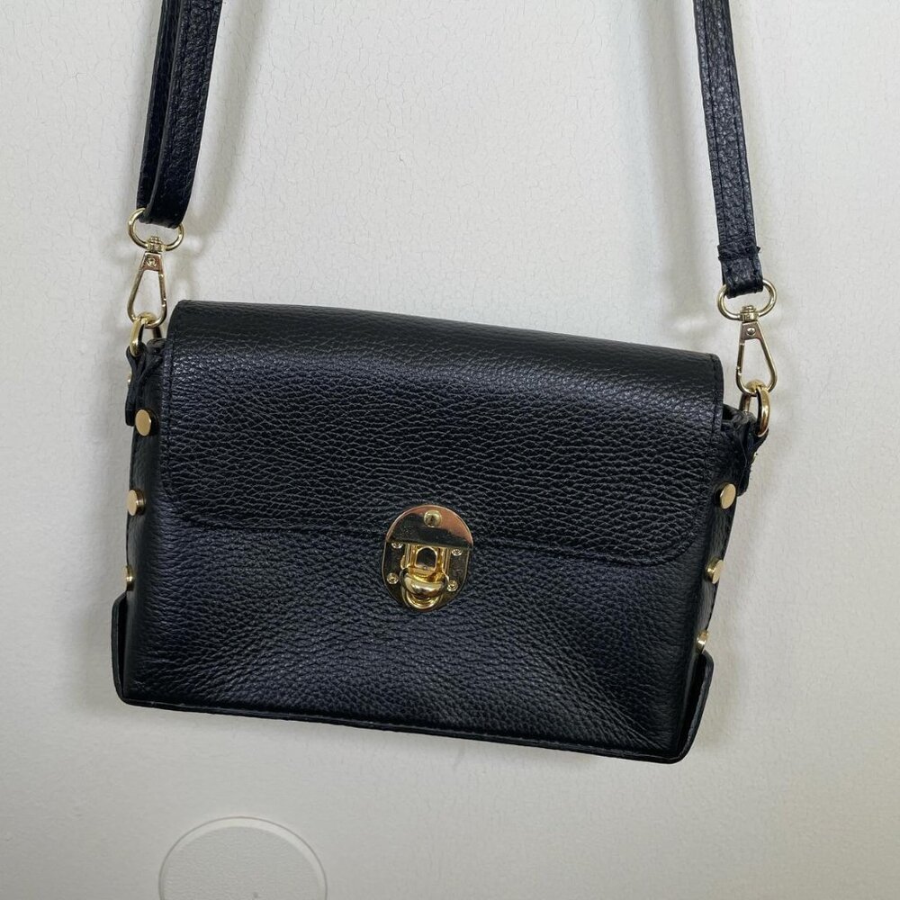 Borse In Pelle Black Genuine Leather Handbag